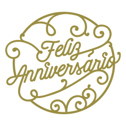 Insignia portuguesa feliz aniversario Diseño PNG