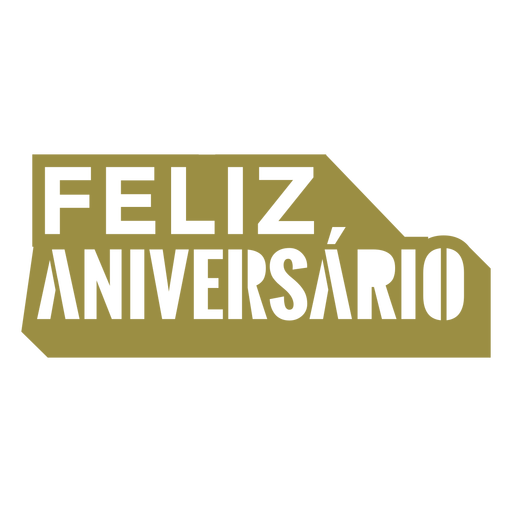 Feliz aniversario portuguese lettering PNG Design