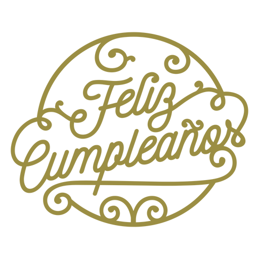 Feliz cumpleaños spanish badge PNG Design