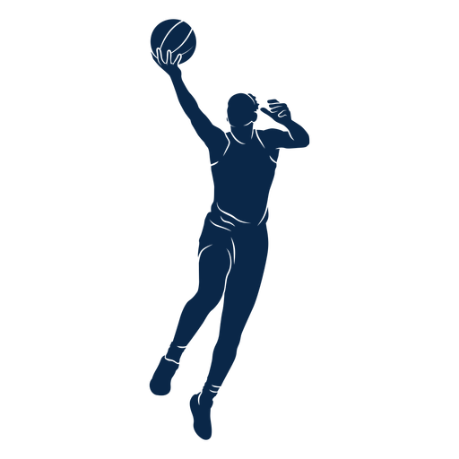 Weiblicher Basketballspielersprung herausgeschnitten PNG-Design
