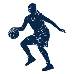 Female basketball player playing cut out Transparent PNG
