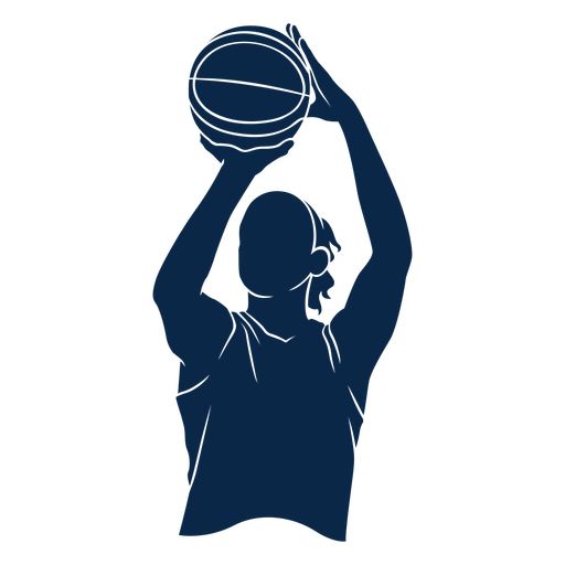 basketball girl silhouette shooting