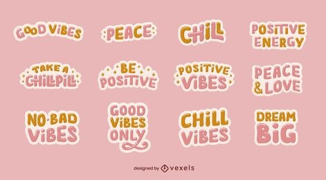 Good vibes sticker set