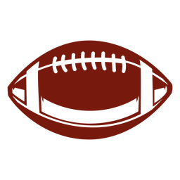 Football ball horizontal cut out PNG Design