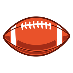 Football ball horizontal illustration