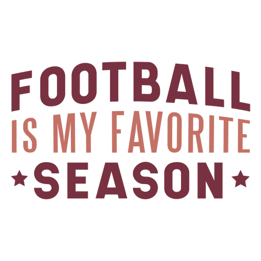 Football favorite season lettering