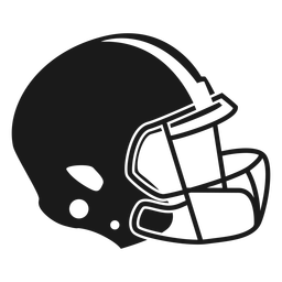 Corte lateral del casco de fútbol americano Diseño PNG