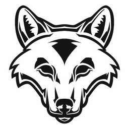 Fox Kopf hoher Kontrast PNG-Design