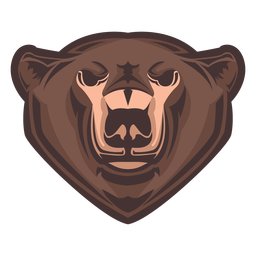 Grizzly bear head logo PNG Design