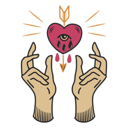 Hands heart tattoo Transparent PNG