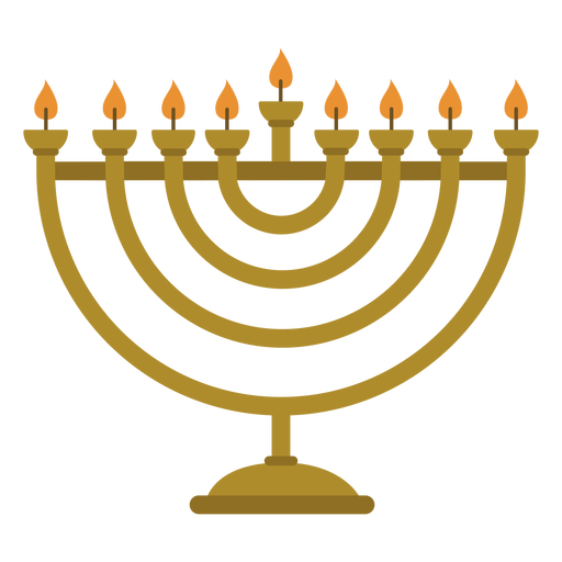 Hanukkah menorah candelabrum illustration PNG Design