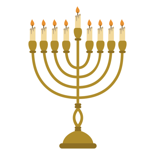 Ilustración judía de la menorah de Hanukkah