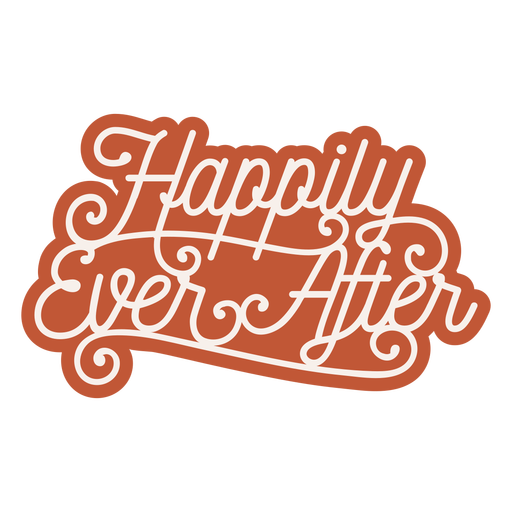 Happy ever after lettering PNG Design