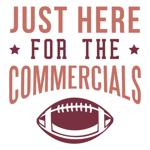 Here for the commercials lettering PNG Design