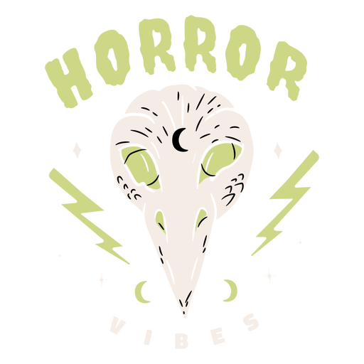 Horror Vibes Halloween-Abzeichen PNG-Design