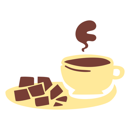Hot chocolate drink flat PNG Design
