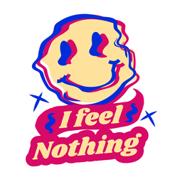 I feel nothing sticker Transparent PNG