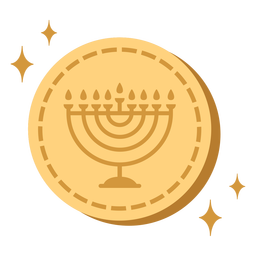 Israelische Münze flach PNG-Design