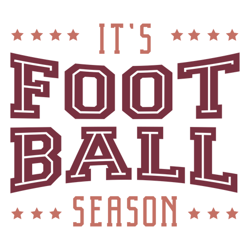 It's football season lettering PNG Design