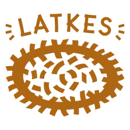 Plato judío Latkes Diseño PNG