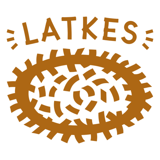 Latkes jewish plate PNG Design