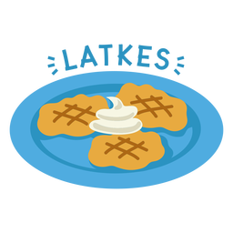 Latkes plate illustration
