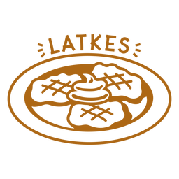 Traço do prato Latkes Desenho PNG