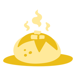 Loaf of bread and butter flat PNG Design