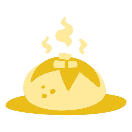 Hogaza de pan y mantequilla plana Diseño PNG