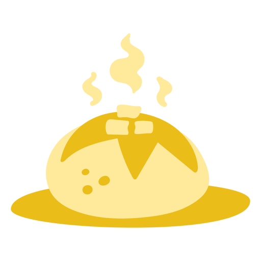 Loaf of bread and butter flat PNG Design