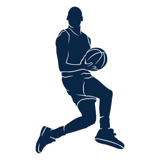 Male basketball player playing cut out PNG Design