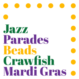 Insignia navideña de mardi gras Diseño PNG