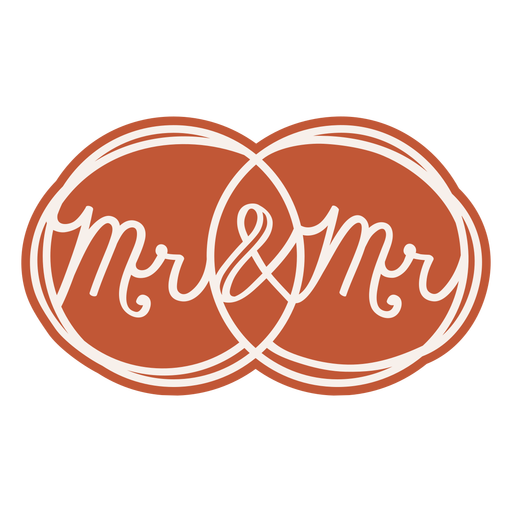 Mr and mr badge PNG Design