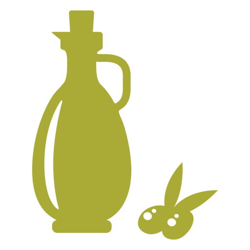 Olive oil jug green PNG Design
