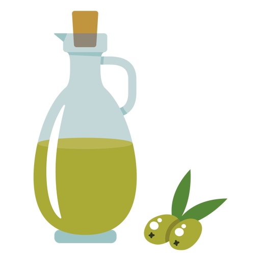 Olive oil jug illustration