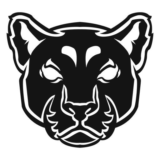 Panther head de alto contraste Desenho PNG