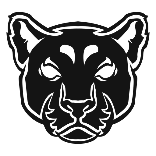 Panther head high contrast PNG Design