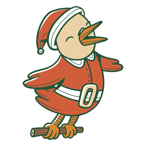 Santa bird illustration PNG Design