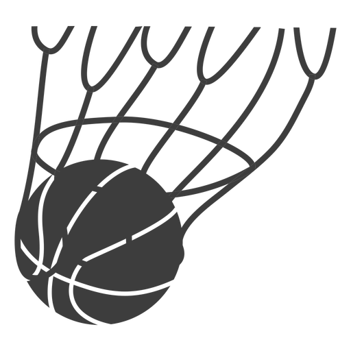 Pontuação bola de basquete cortada Desenho PNG