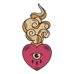 Tatuagem de coração esfumaçado Transparent PNG