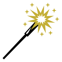 Bengala plana de fuegos artificiales Diseño PNG