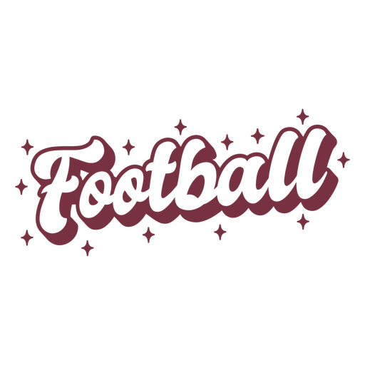 Funkelnder American-Football-Schriftzug PNG-Design