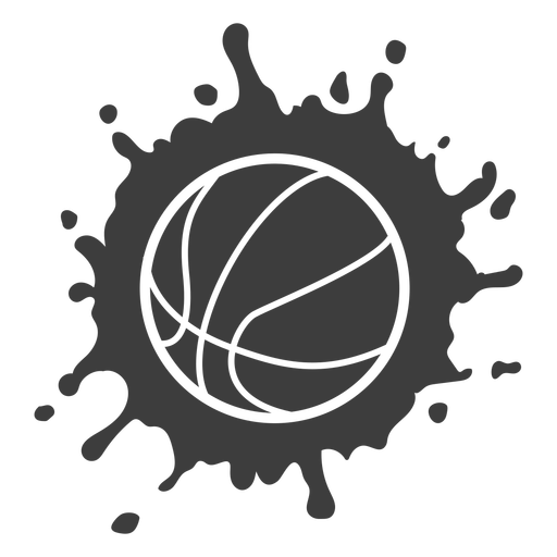 Bola de basquete splash cortada Desenho PNG