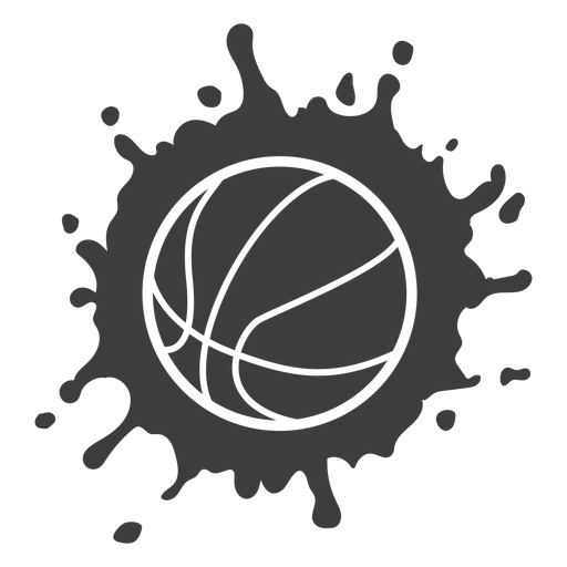Splash Basketballball ausgeschnitten PNG-Design
