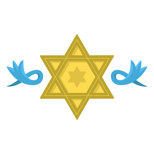 Star of david decorations illustration PNG Design