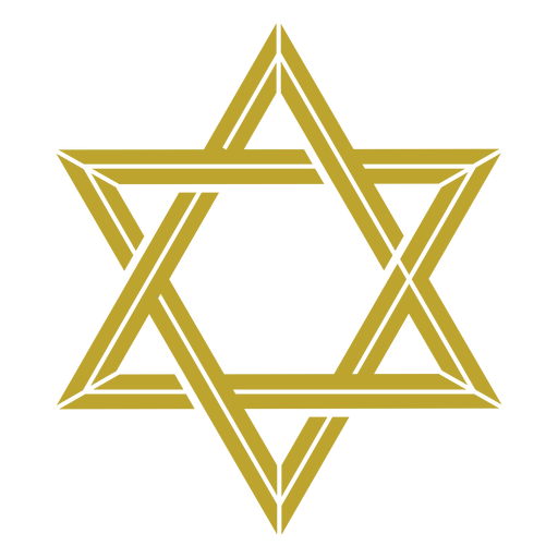 Star of david jewish flat PNG Design