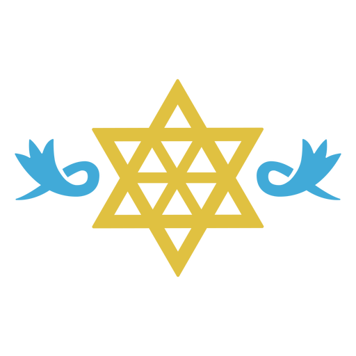 Estrella de david judaísmo plano