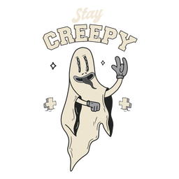 Stay creepy ghost badge