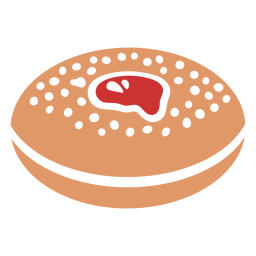 Plano de pastelería judía sufganiyah Diseño PNG