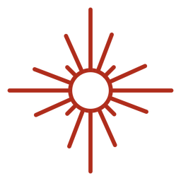 Trazo de símbolo de rayos de sol Transparent PNG